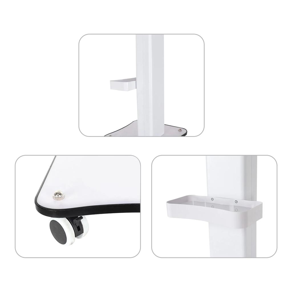 Beauty Rolling Cart with Handle 3 Tier White Beauty Storage Stand Beauty Salon Trolley SPA Beauty Machine Holder Organizer
