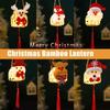 Handheld Christmas Bamboo Lantern Light-emitting Handmade Woven Lamp  Decoration