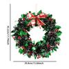 Christmas Wreath Red Green Strips Bow Holiday Wreaths For Winter Festival New Year Housewarming Table Centerpiece Party