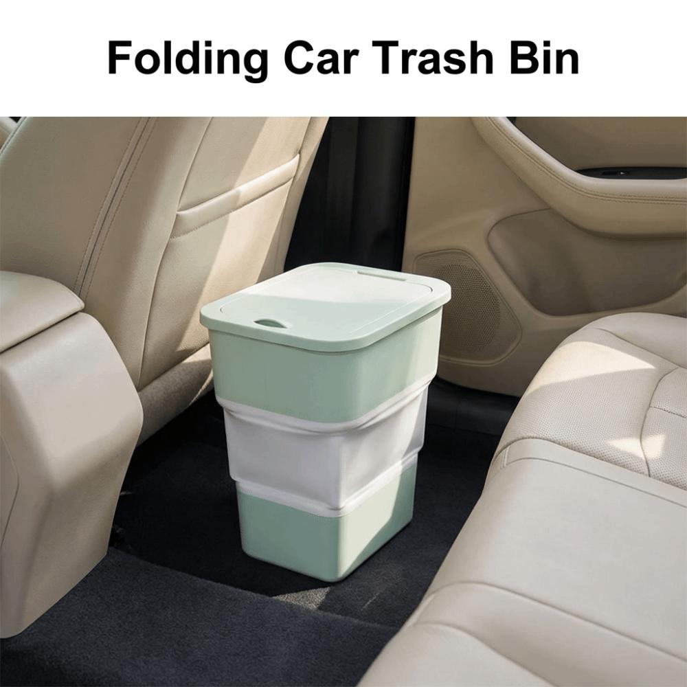 Multi-function Folding Car Trash Bin Portable Rubbish Basket Car Supplies Waste Litter Can Car Use