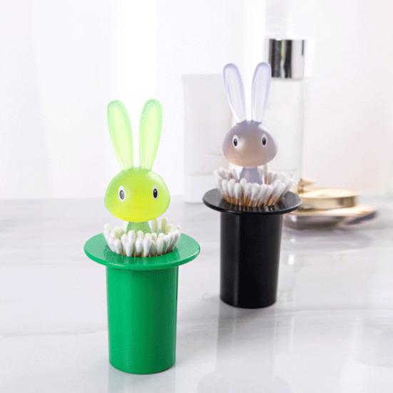 Toothpick Storage Box Large Capacity Dustproof Self-Picking Rabbit Toothpick Holder for Home