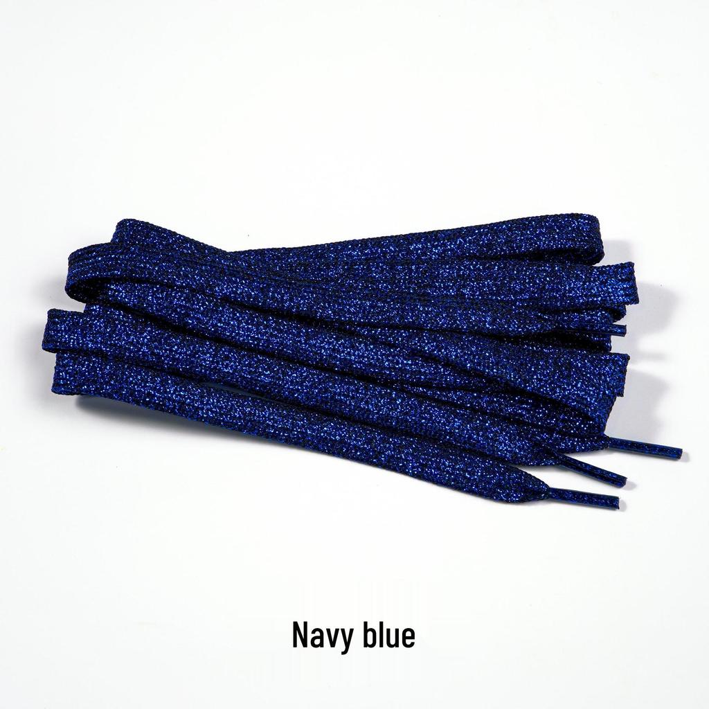 Pearlescent Gold & Silver Thread Shoelaces: Vibrant Double-Layer Flat Cords for Board, Sports, and Dance Shoes