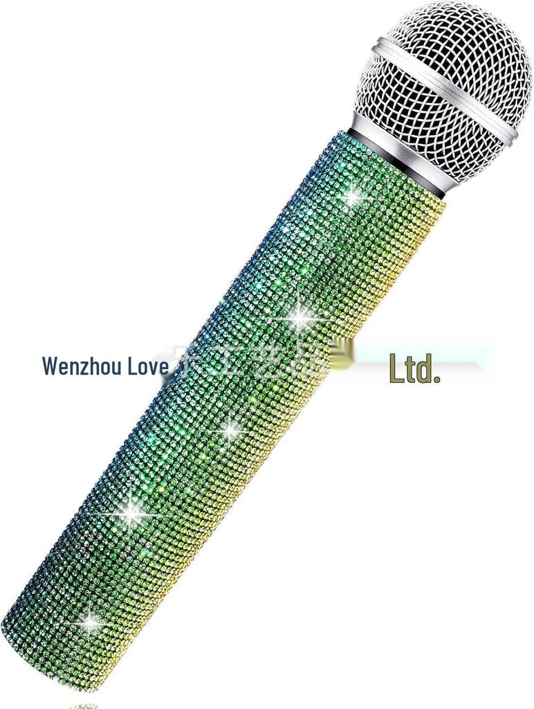 Rhinestone Diamond Microphone Cover for Children's Performance (Prop Only, Mic Not Included)