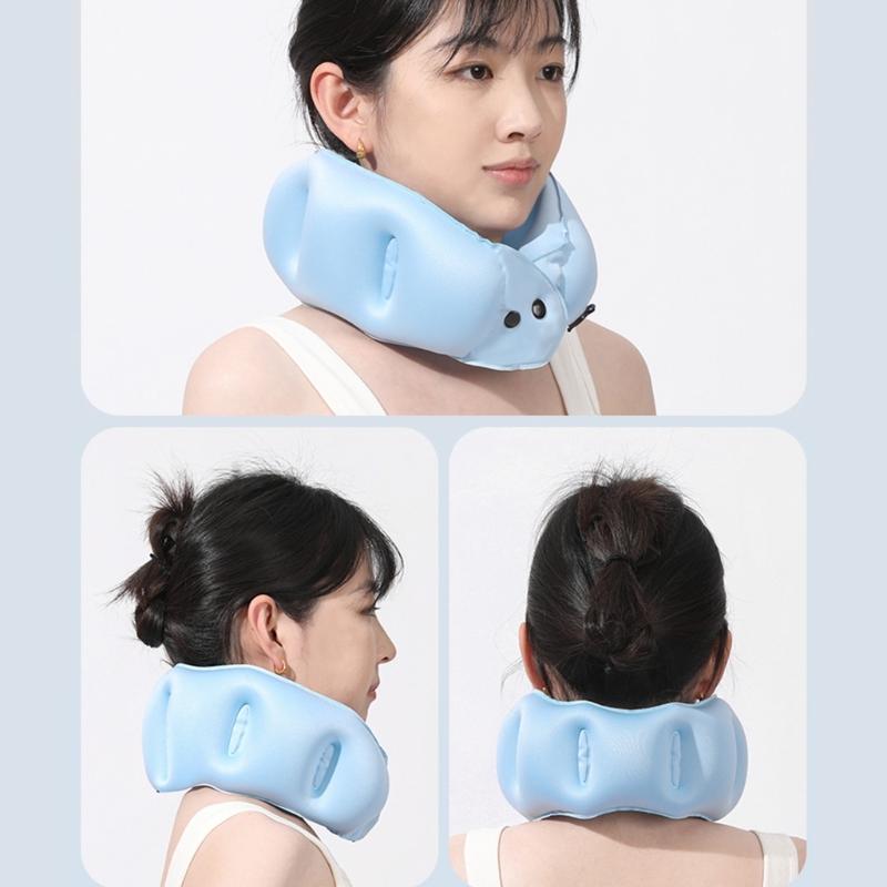 Inflatable Travel Neck Rest With Adjustable Air Volumes U Shape Contoured Suitable for Outdoor Activity