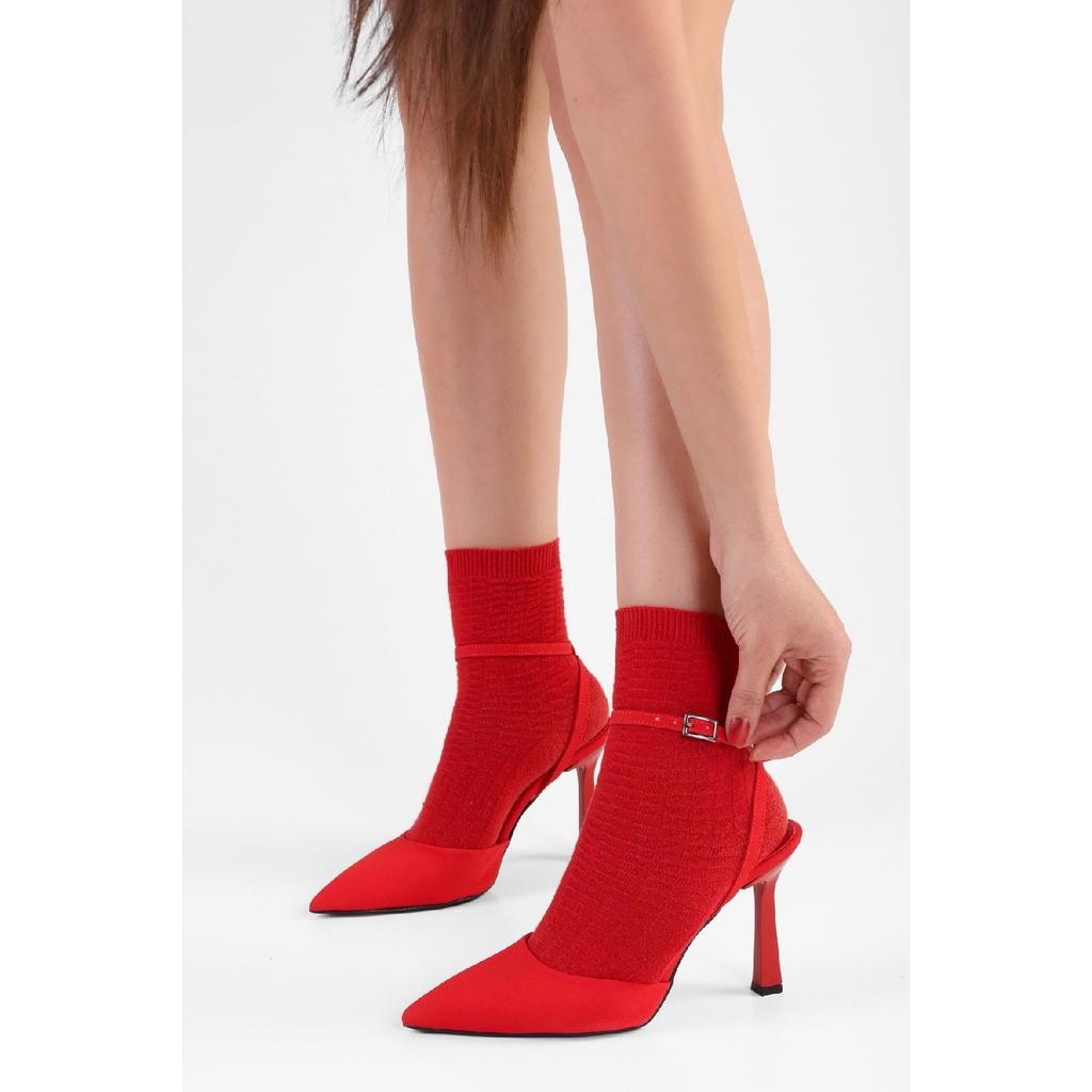 Women's Martini Black Patent Leather Belted Ankle Stiletto