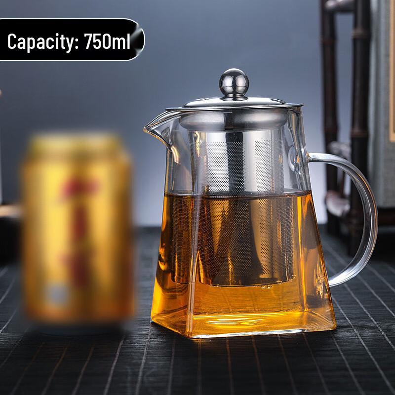 Kung Fu Glass Teapot Set with Stainless Steel Filter
