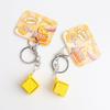 1 Peça Chaveiro Fofo de Teclado de Queijo Brinquedo Fidget Alívio do Estresse Portátil Brinquedo Clicável para Crianças Lembrancinhas de Festa
