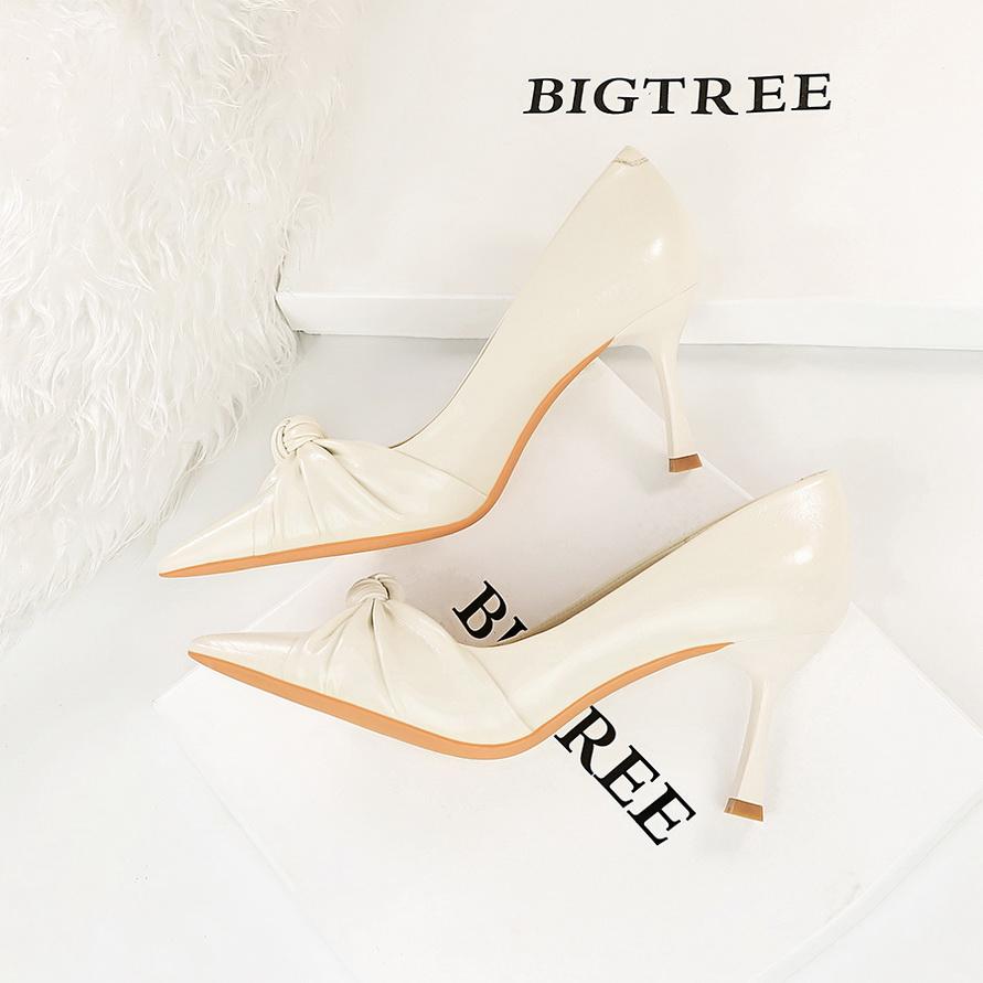 Sexy noční klub Tenké podpatky Super vysoké podpatky Mělká ústa Špičatá mašle Jednobotky Vysoké podpatky Dámské boty