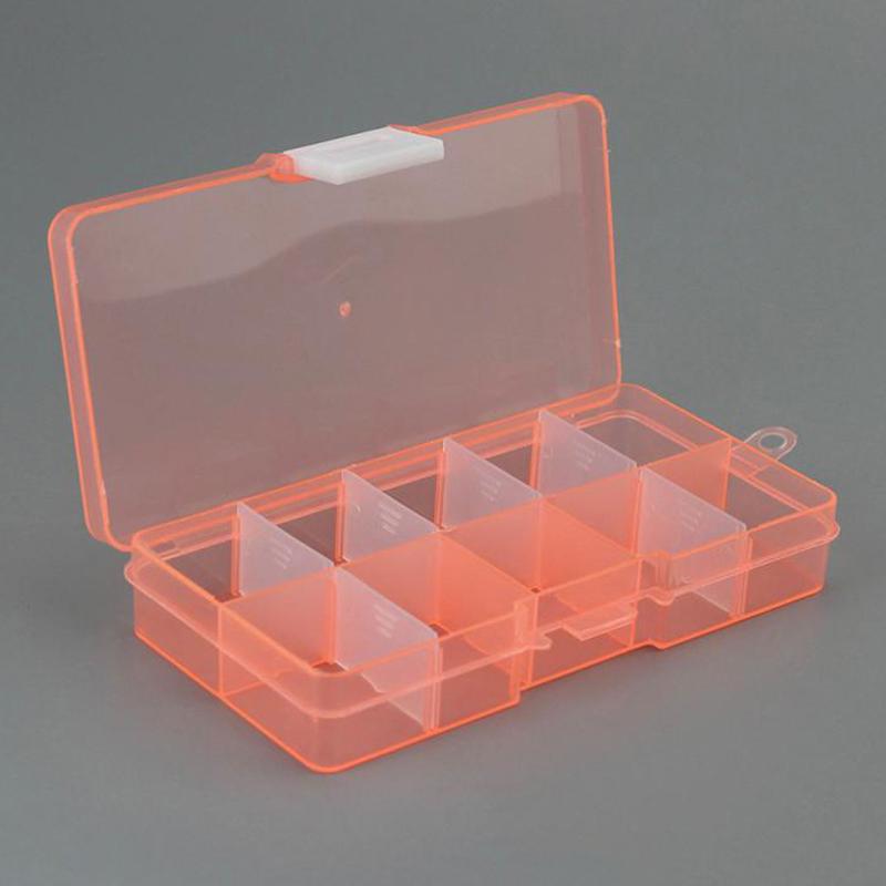1-Pack Clear Plastic Adjustable Jewelry Storage Box Case Craft Organizer Beads