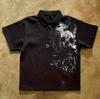 Maglietta Polo Vintage con Teschio Stile Streetwear Americano Retro Y2k Manica Corta Vestibilità Larga Lunghezza Regolare Abbottonatura Stagione Unica