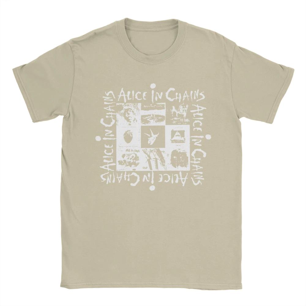 Rock Music Alice In Chains Printed T Shirts for Men Women Pure Cotton Funny T-Shirt Round Collar Tees Short Sleeve Clothes 3XL