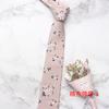 Men'S Cotton Printed Casual Tie, Floral Wedding Groom Dress Tie 7Cm Tie Men