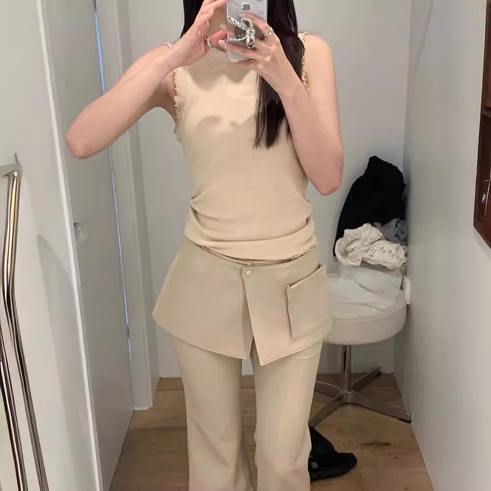 Korean Retro Casual Skirt with Pants - 2024 Collection