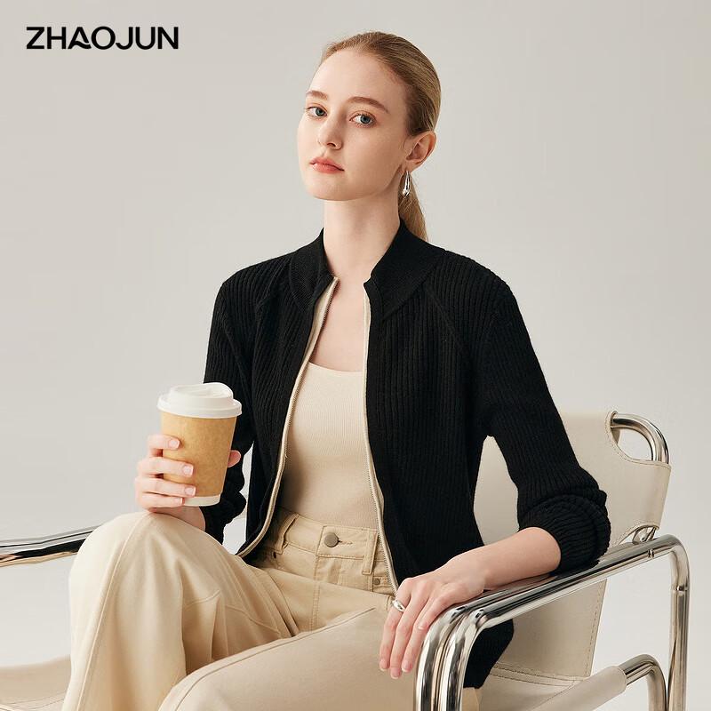 

Zhaojun Women s Cashmere Double-Zip Cardigan XL
