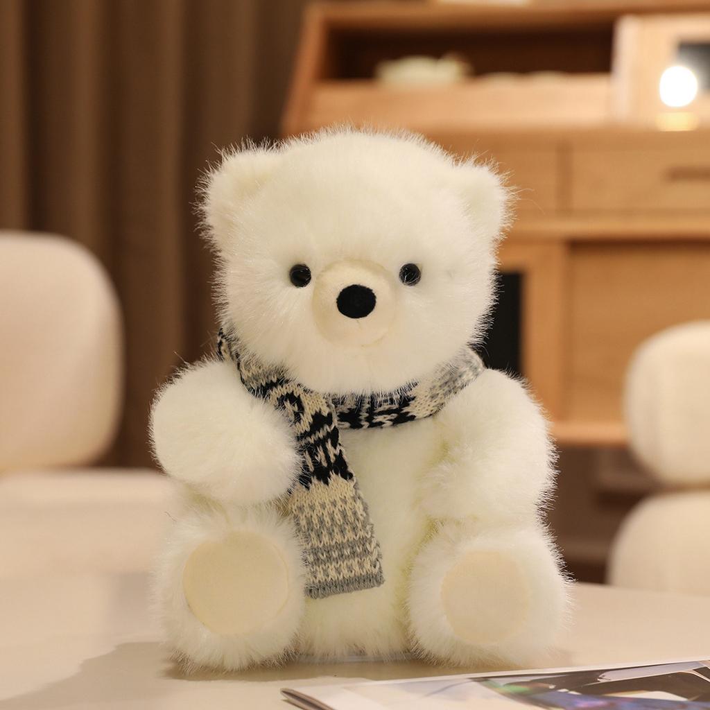 Soft Cute White Sheep Plush Toys Cartoon Animal Bear Hedgehog Doll Baby Stuffed Pillow Sleep Mate Kid Children Christmas Gift