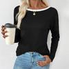 Women's 2025 Autumn New Sexy Versatile Fashion Bow Long Sleeve T-Shirt