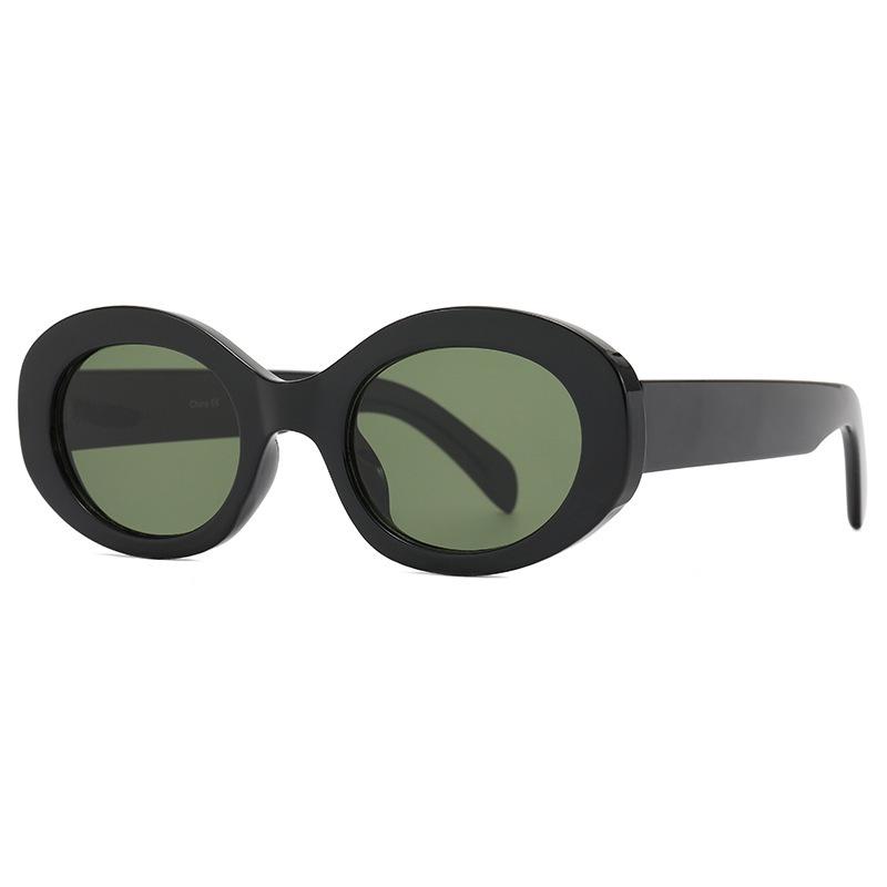 2025 Arc de Triomphe Oval Cat Eye Sunglasses - French Retro High Street Style for Women in White