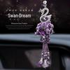 Crystal Swan Car Pendant - Cute and Creative Ornament for Car Interior, Ladies' Jewelry