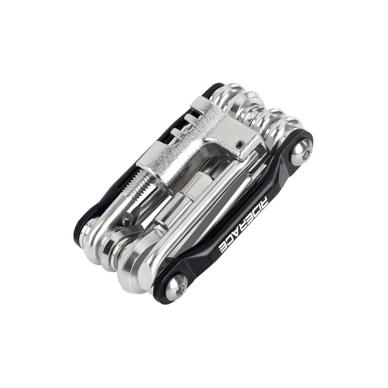 RIDERACE Fahrrad-Multitool 11 in 1 Tragbarer Stahl Sechskant-Inbusschlüssel Fahrrad-Kettennieter Trenner Schneider Schraubendreher Reparaturwerkzeuge