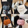 Street Style Small Pu Crossbody Bag With Crocodile Texture For Daily Use