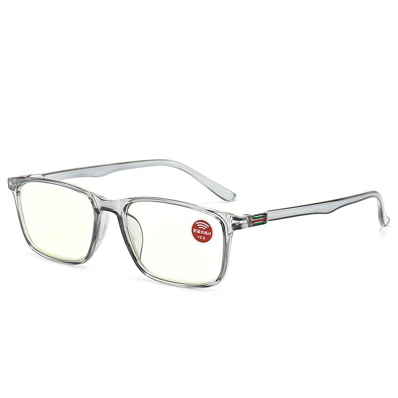 HD Reading Glasses Anti Blue Light Full Frame Square Presbyopic Glasses +100 To +400 Clear Unisex Eyewear