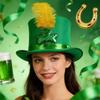 Cowboy Hats Panama Hat Leprechaun Headwear Green for Women Men Photo Props Western for Men Women Unisex Wear Headwear