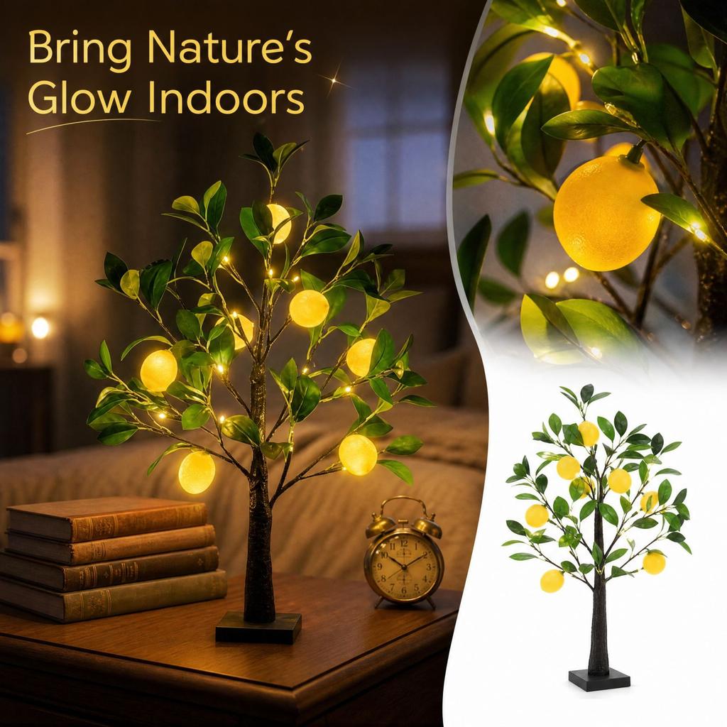 Artificial Lemon Tree Plant Decoration for Home Tabletop