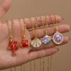 Stainless Steel Red Dripping Oil Crab Pendant Necklace For Women Vintage Punk Ocean Animal Lobster Shell Choker Party Jewelry