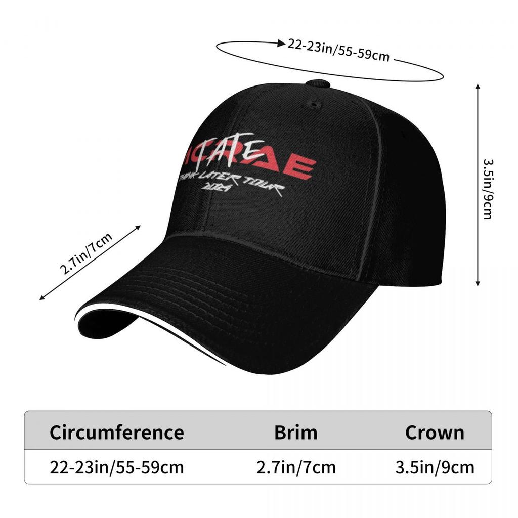 Tate Mcrae Think Later World Tour 2024 Camping Baseball Caps Women Adult Female Beach Golf Hat Trucker Cap