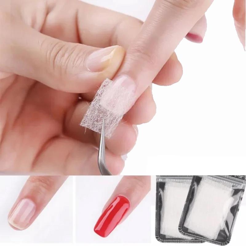 Silk Fiberglass Nail Extension Non-woven Silks Form Wrap Manicure Build UV Gel French Acrylic Nail Extension Glass Fiber Paper