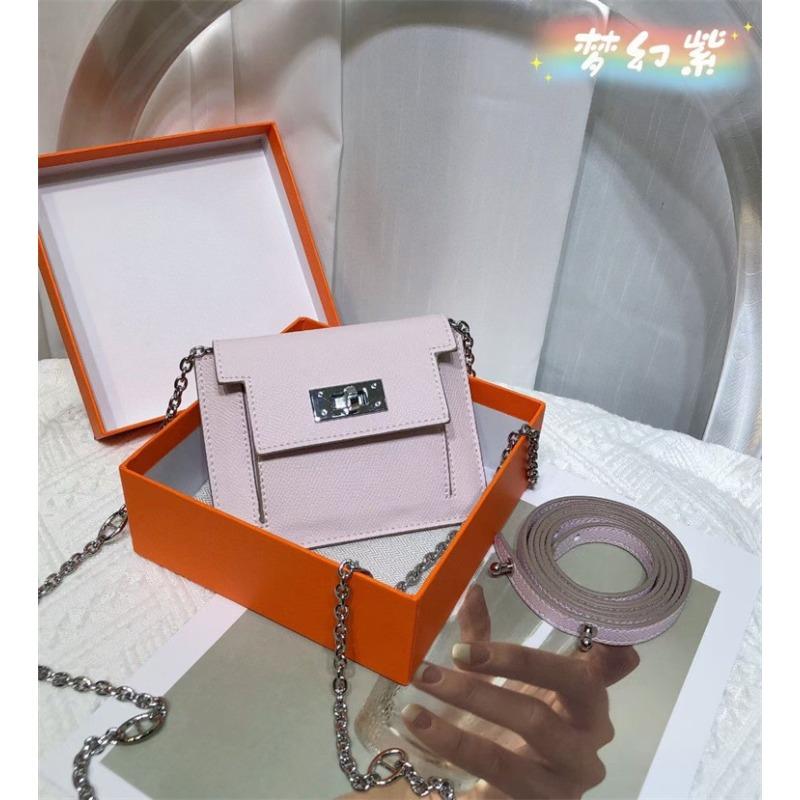 Women's short palm pattern cowhide shoulder crossbody simple new change bag fanny pack wallet card bag integrated bag