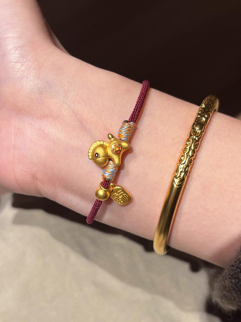 Hot Selling Pony Coin Braided Bracelet Zodiac Year Horse Bracelet Versatile Bracelet