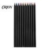 Drawing Pencils with Durable Core 12PCS Rainbow Colored Pencils, Black Wood Barrel And for Toddlers Lead Core, Art Training Sketching Kids Supplies