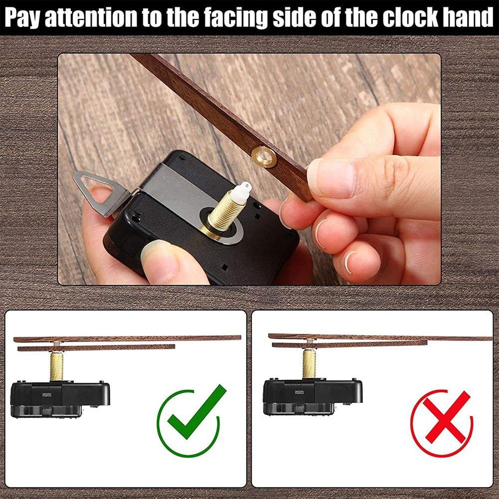 Holz Zeiger Uhrwerk Scannende Uhrzeiger Set Leise Wanduhr Teile