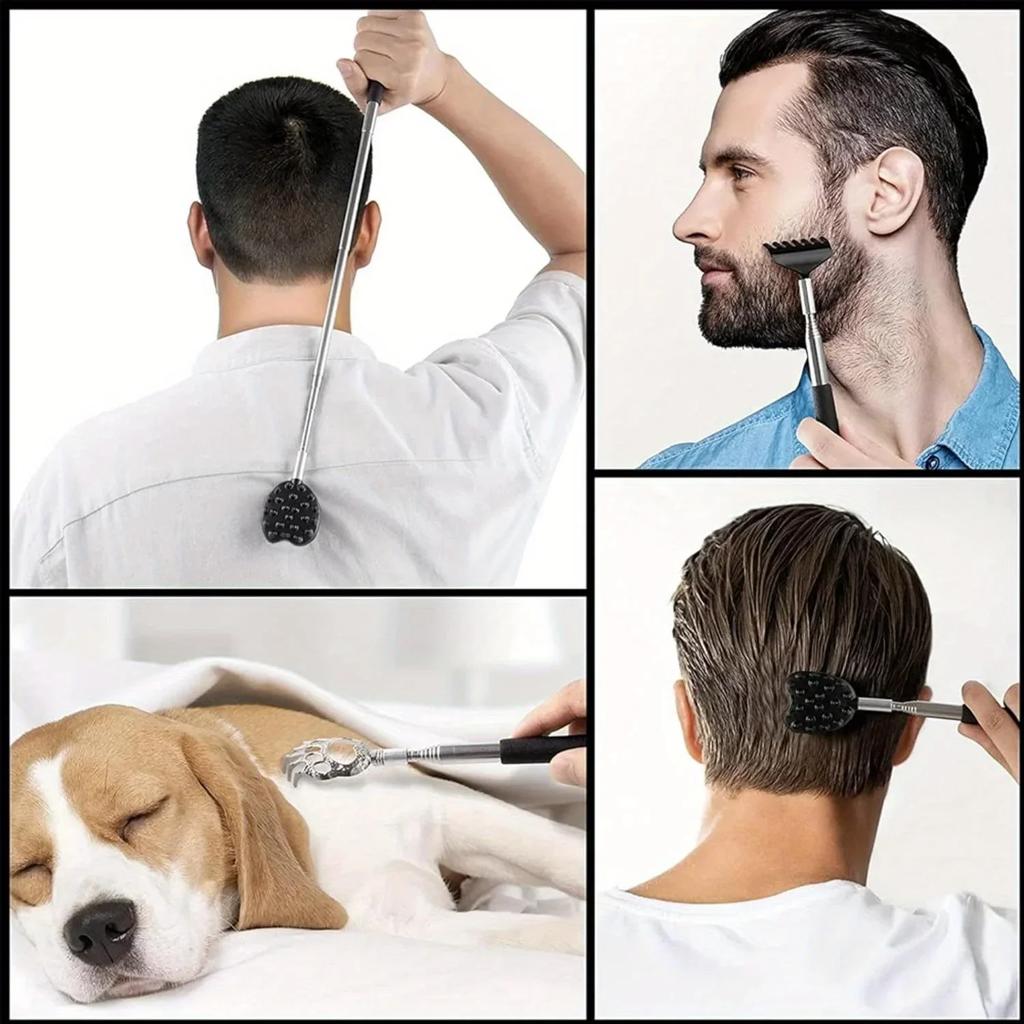 3Pcs/Set Back Scratcher Telescopic Scratching Back Scratcher Massager Kit Scraper Extendable Telescoping Itch Massage Relaxation