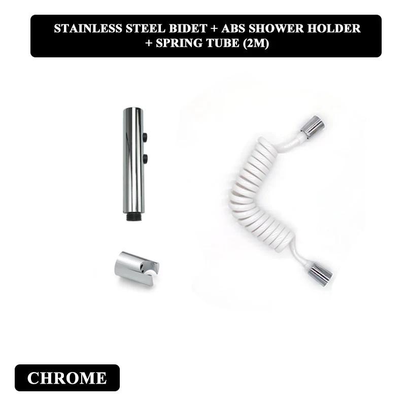 Handbrause Bidet Sprayer Set Hochdruck Dual-Modus Edelstahl Sprühpistole Dusche Selbstreinigend Badezimmerzubehör