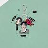 Stray Kids Porte-clés Acrylique Membre Portrait Cartoon Mignon Étiquette Nom Pendentif Charme Sac Porte-clés Support Ventilateur Marchandise Objet de Collection Cadeau
