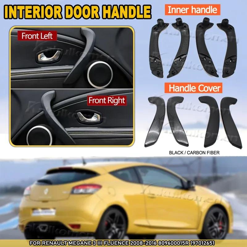 For Renault Megane 3 III Fluence 2008-2016 Car Interior Front Left Right Inner Door Handle With Cover 809600015R 197012651