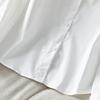 White Fungus Collar Top Spring Design Chic Top Combed Cotton Velvet Base Top