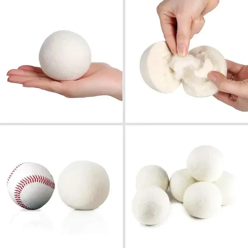 30-Pack Wool Dryer Balls Handmade Drying Balls Dryer Reusable Natural Fabric Softener Reduce Wrinkles and Decrease Drying Time