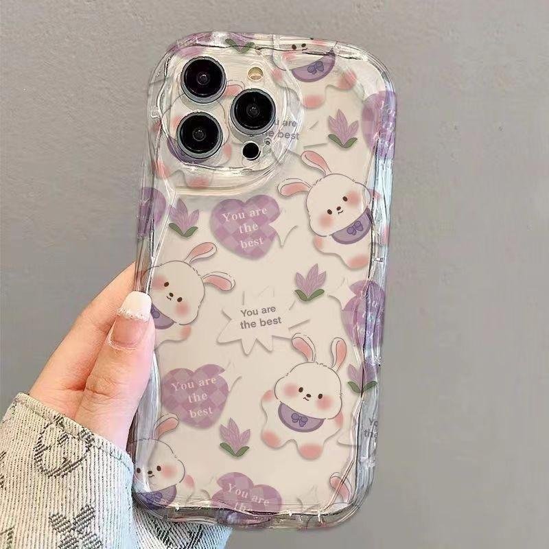 Purple Floral Tutu for iPhone15promax Mobile Phone Case 13 Cartoon 14plus Niche 12 Soft XS New