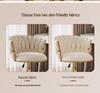 Swivel Bar Stool with Casters, High-Legged Makeup Chair, Adjustable Dressing Stool with Backrest, Streamlined Design for Home Beauty.
