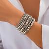 Boho Sweet Imitation Pearl Mixed Round Pearl Bracelet Women's Multi layer Elastic Thread Girls' Jewelry