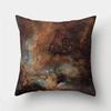 Rainbow Starry Sky Moon Fantasy Pattern Throw Pillow Cover With Short Plush Print For Living Room Sofa Decoration Cushion Cover