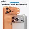 Alloy Metal Camera Tempered Glass For iPhone 17 Pro Max 5G Black Lens Protector Cover For iPhone 17 Air 17 Pro Max Lens Ring Cap