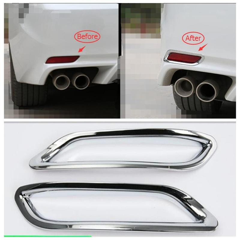 Car Rear Fog Lights Lamps Frame Decoration Cover Trim For Toyota Camry XV70 2018 ABS Chrome Exterior Accessories