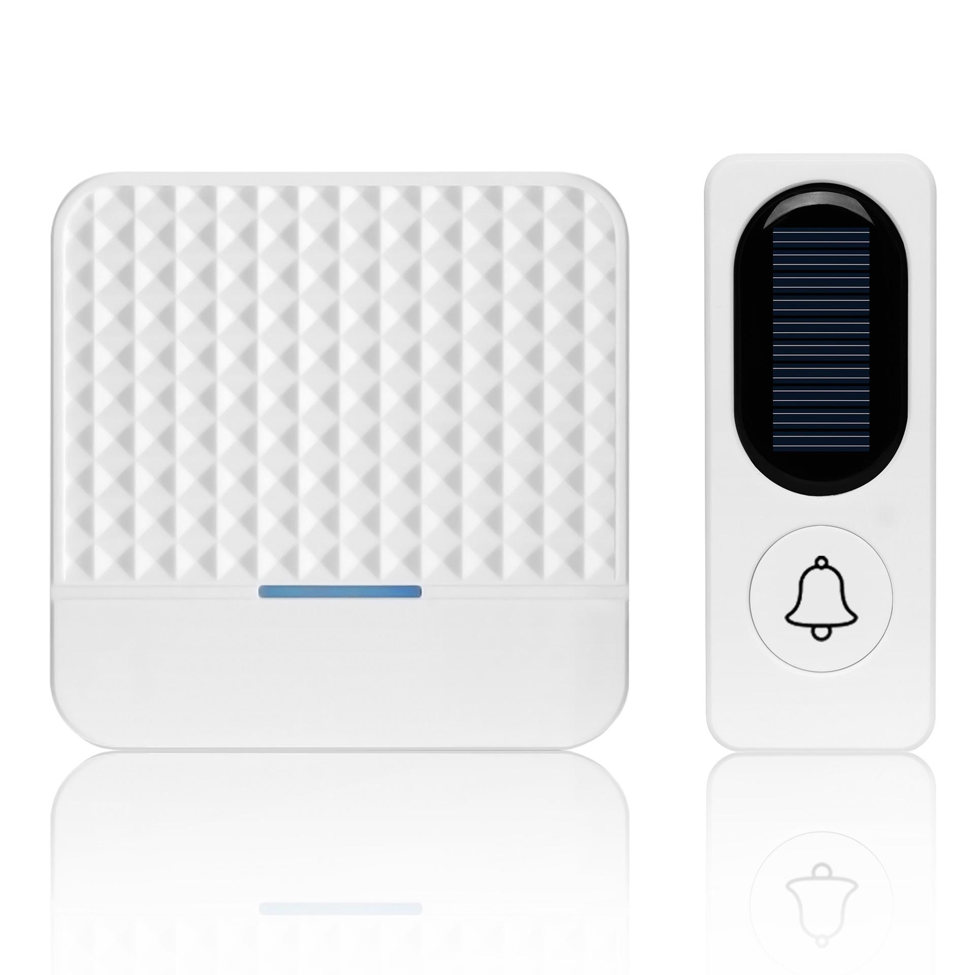 Waterproof Solar Wireless Musical Doorbell with Reminder Call Button for Hotels, Villas, and Malls
