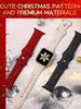Christmas Strap For Apple Watch Bands 49mm 46mm 45mm 44mm 42 40mm Engraved Bracelet Correa IWatch Series 11 10 SE 9 8 7 Ultra2 3