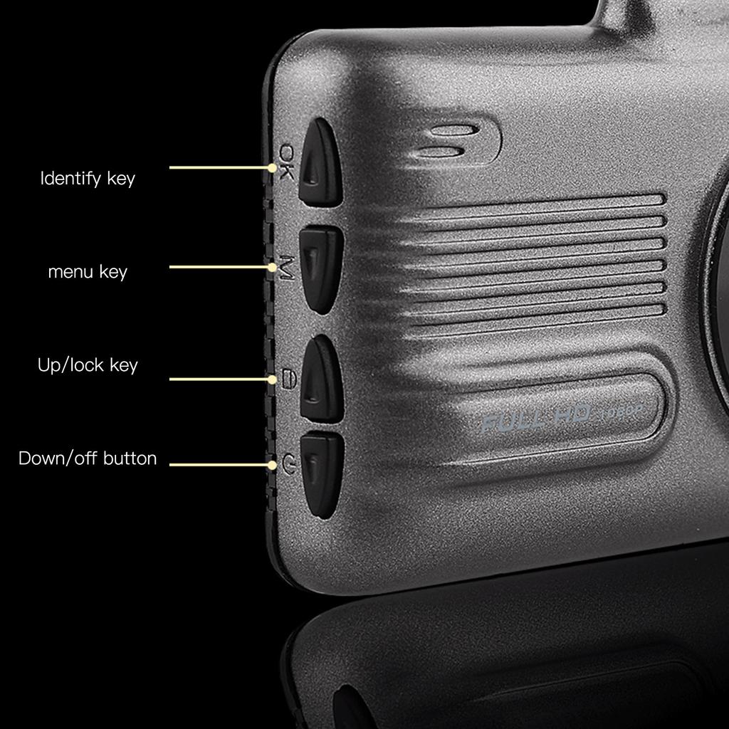 3in Motorcycle Camera Dash Cam Driving Recorder 1080P FrontRear View with Cable Control