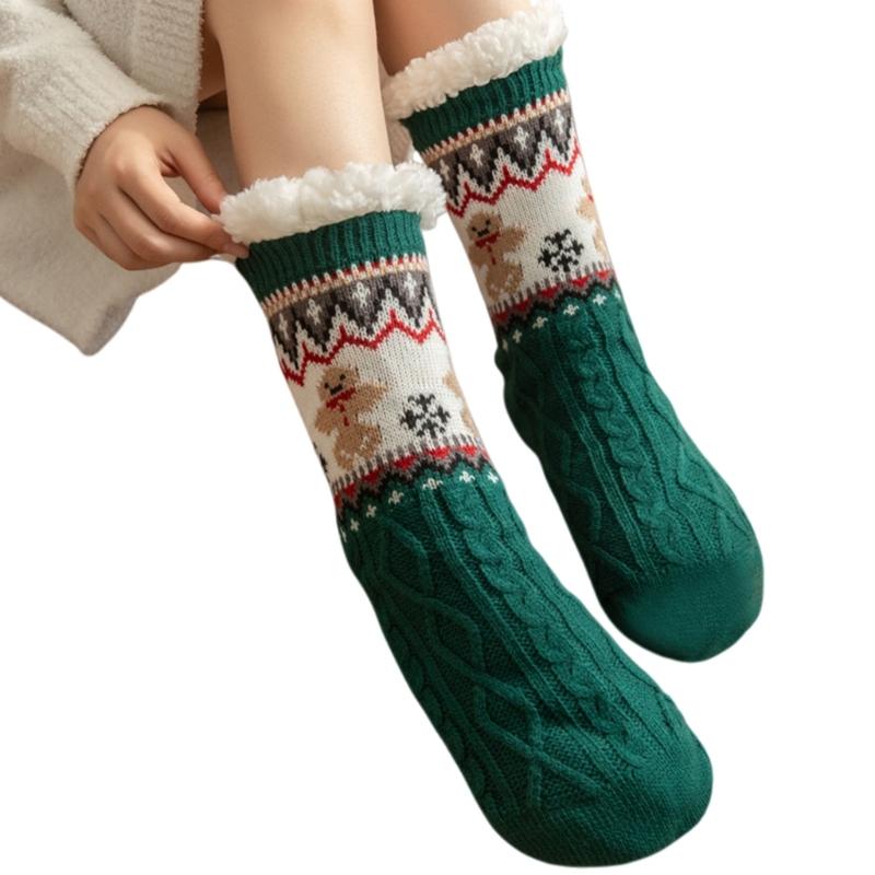 Warm Acrylic Winter Floor Socks Perfect For Elderly Kids Christmas Home Decoration Snow Sleep Essential